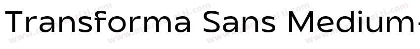 Transforma Sans Medium字体转换